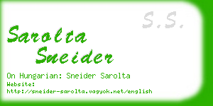 sarolta sneider business card